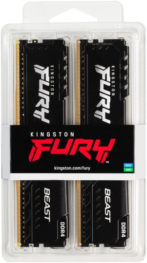 Память DIMM DDR4 PC4-25600 Kingston Fury KF432C16BBK2/16, 2х8 Гб, 1.35 В частота: 3200 МГц 