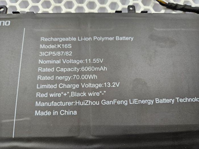 Аккумулятор K16S для Tecno Megabook K16S 13th (износ 8%)