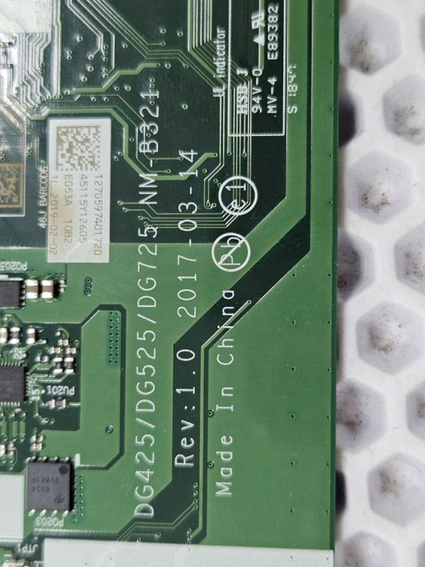 Материнская плата DG425 DG525 DG725 NM-B321 для ноутбука Lenovo E2-9000 UMA 5B20P15371