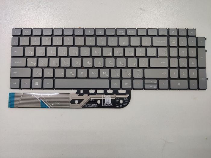 Клавиатура для Dell Inspiron 3511 5510 5515 3515 / Vostro 3515 5510 5515 7510 / Inspiron 16 Plus 7610 , 15 Plus 7510 серая с подсветкой