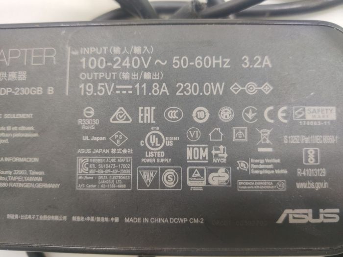 Зарядное устройство для Asus TUF Gaming FX506 230W 11.8A 19.5V 6.0x3.7 бу, ориг