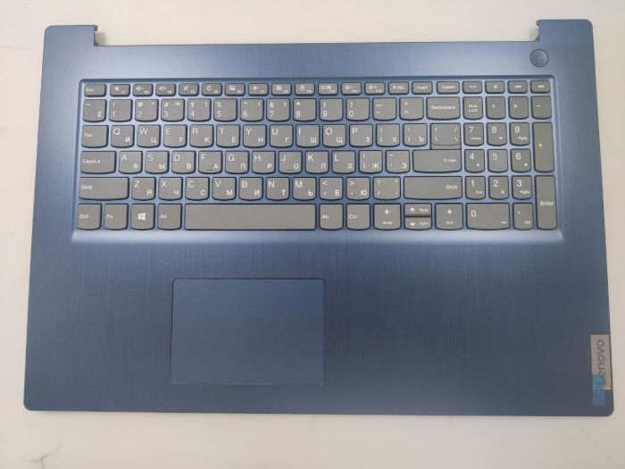 Верхняя часть корпуса (топкейс) с клавиатурой для Lenovo IdeaPad 3 17ADA05 синий
