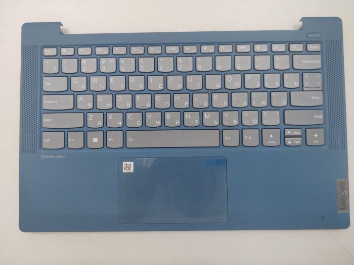 Верхняя часть корпуса (топкейс) с клавиатурой для Lenovo IdeaPad 5 14 14IIL05 синий
