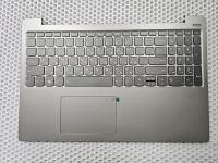 Верхняя часть корпуса (топкейс) для Lenovo 330S-15 с клавиатурой и тачпадом, серый (круглый разъем питания) с подсветкой