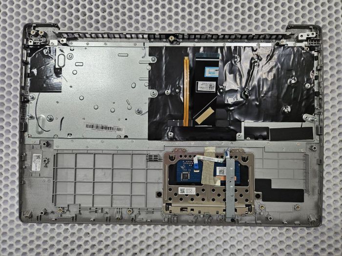 Верхняя часть корпуса (топкейс) для Lenovo 330S-15 с клавиатурой и тачпадом, серый (круглый разъем питания) с подсветкой