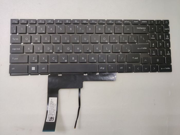 Клавиатура для MSI Modern 15 B5M черная с подсветкой