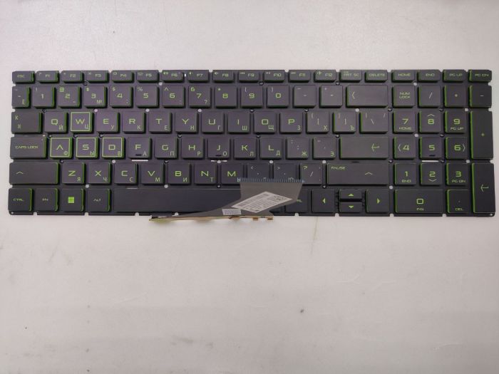 Клавиатура HP Pavilion Gaming 15-dk 15-cx зеленая
