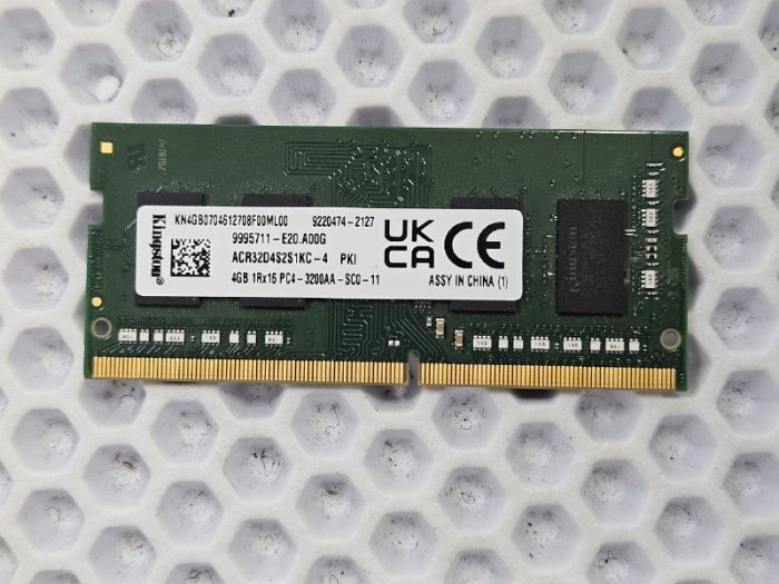 Оперативная память Kingston ValueRAM (ACR32D4S2S1KC-4) SO-DIMM DDR4 4 ГБ - DDR4, 4 ГБх1шт, 3200 МГц