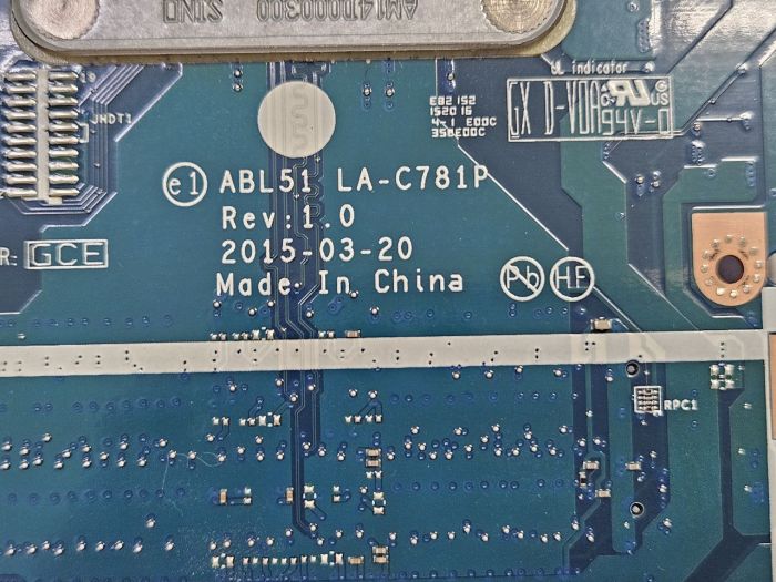 Материнская плата LA-C781P для ноутбука HP 15-ay, процессор AMD EM2500IBJ23HM E1-2500