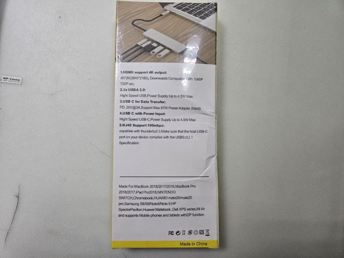 Переходник USB-концентратор с Type-C HDMI/ RJ-45/ 2xUSB 3.0 /2x Type-C