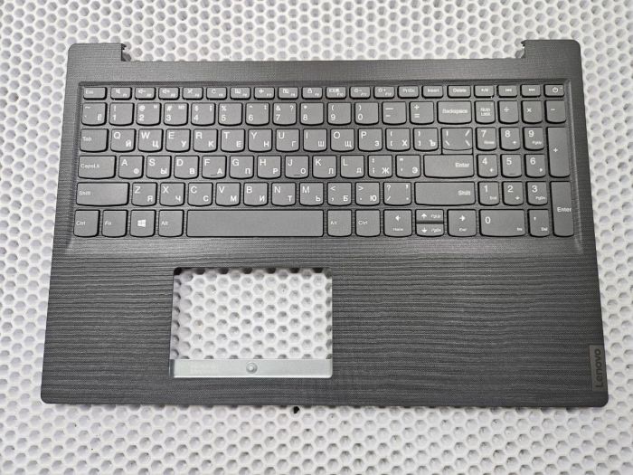 Верхняя часть корпуса (Топкейс) с клавиатурой для ноутбука Lenovo V15-IIL (трещина в районе тачпада)