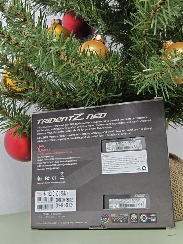 Оперативная память 32Gb DDR4 3200MHz G.Skill Trident Z Neo (F4-3200C16D-32GTZN) (2x16Gb KIT)