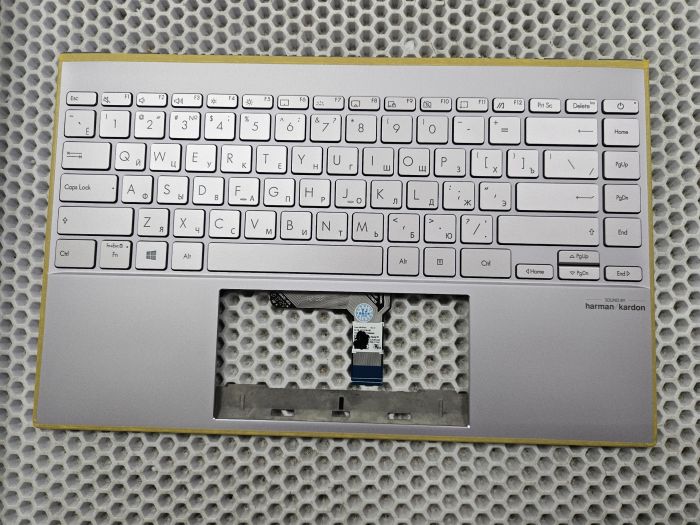 Верхняя часть корпуса (топкейс) для Asus ZenBook 14 UX425 с клавиатурой, серебристый