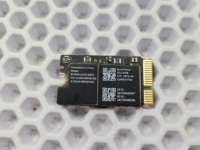 Модуль wi-fi для macbook air 13 a1466 BCM943224PCIEBT2