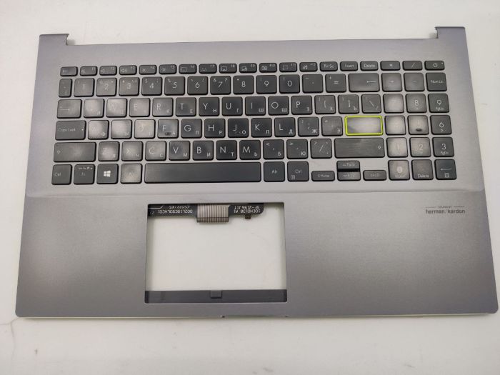 Верхняя часть корпуса (топкейс) 13N1-BUA0201 для ноутбука  Asus Vivobook S15 S533E с клавиатурой, металлический, потертости