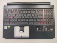 Верхняя часть корпуса (топкейс) AP336000C00 с клавиатурой для ноутбука Acer Nitro 5 AN515-55 с красной подсветкой