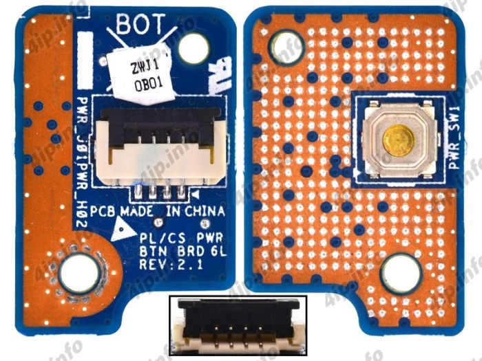 Плата с кнопкой включения Toshiba PWR_J01PWR_H02
