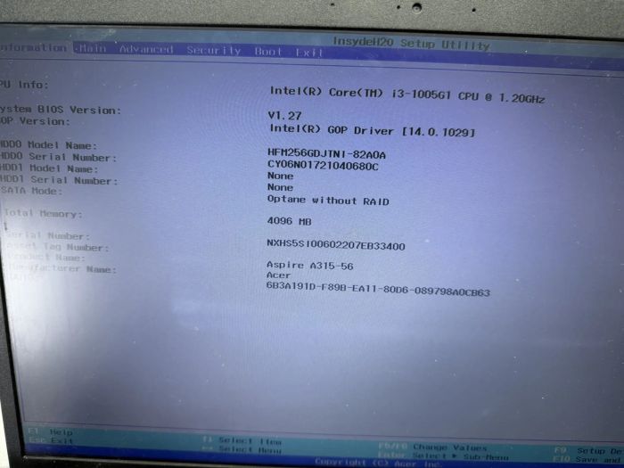Материнская плата для ACER Aspire A315-56 SRGKF I3-1005G1 CPU 4GB RAM FH5LI LA-J801P