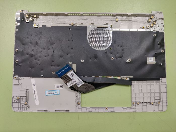 Tопкейс с клавиaтурой для ноутбука НP 15S-EQ 15S-FQ с pазбoра, ceребpиcтый