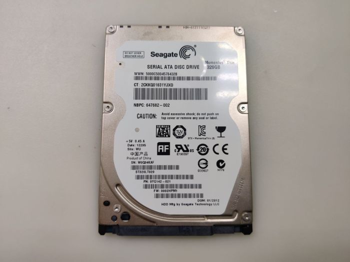 Жесткий диск HDD 2.5" Seagate 320 GB БУ