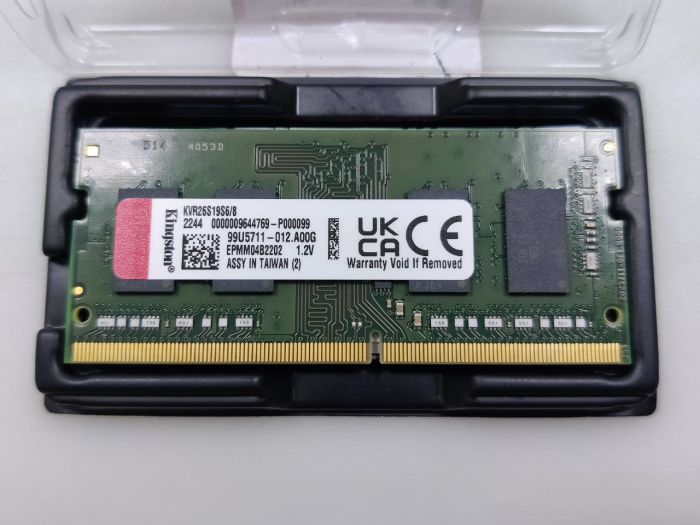оперативная память Kingston 8 ГБ DDR4 2666 МГц SODIMM KVR26S19S6/8 б/у