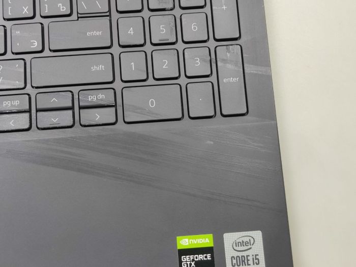 Верхняя часть корпуса (топкейс) Dell Inspiron 15 G15 5510 5511 5515  0V256H V256H царапины, клавиатура не рабочая