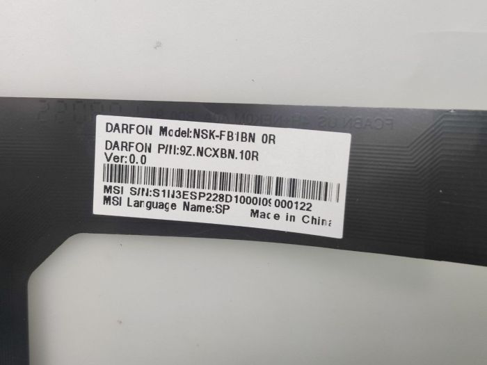Клавиатура для MSI GF75 Thin 8RC с красной подсветкой
